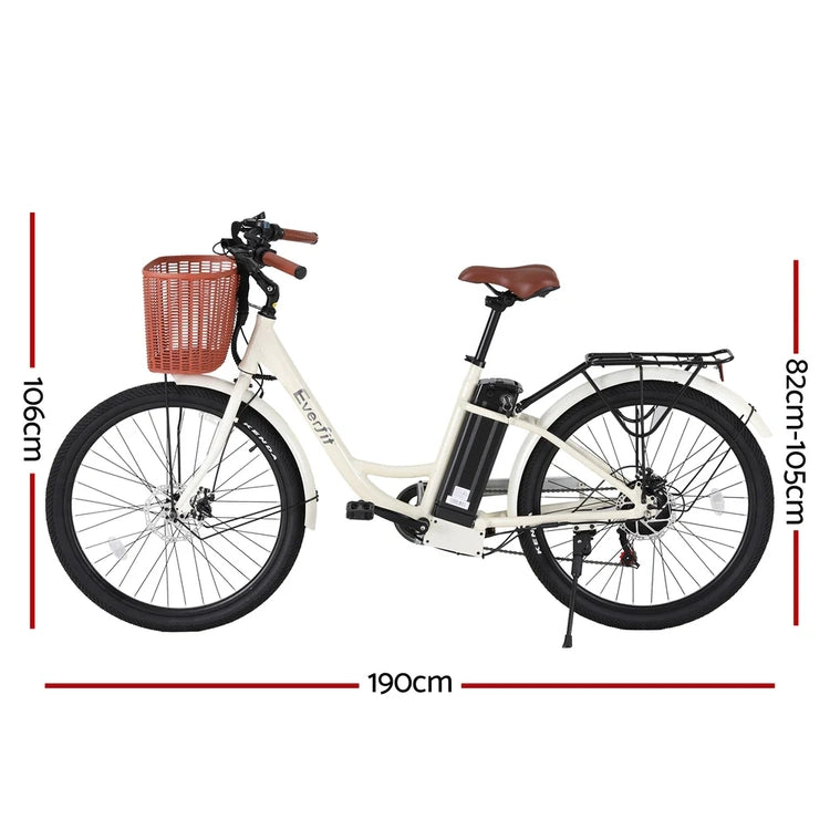 Everfit 26" Electric Bike City Bicycle E-Bike E-Bike Commuter W/Battery Wh