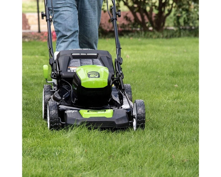 80V Cordless 21'' Self-Propelled Brushless Lawn Mower, Greenworks