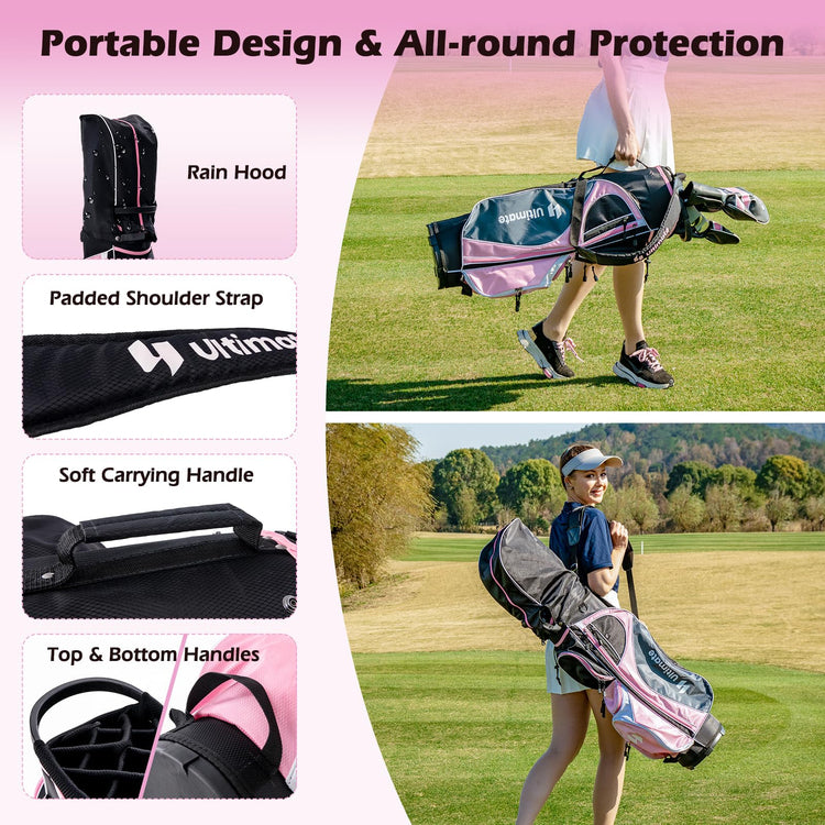 Complete Golf Club Set for Women, 11 Pcs Right Handed Golf Clubs with 460CC