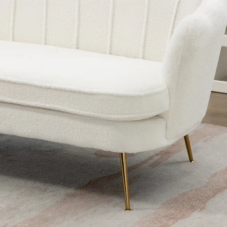 59W Mid-Century Modern Tufted Loveseat Upholstered Sofa