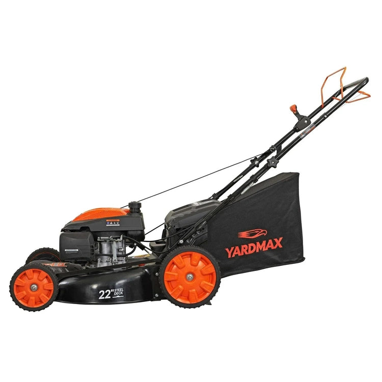YG2860 22'' 201cc 3-in-1 Gas Self-Propelled Lawn Mower with Cvt and High Wheels