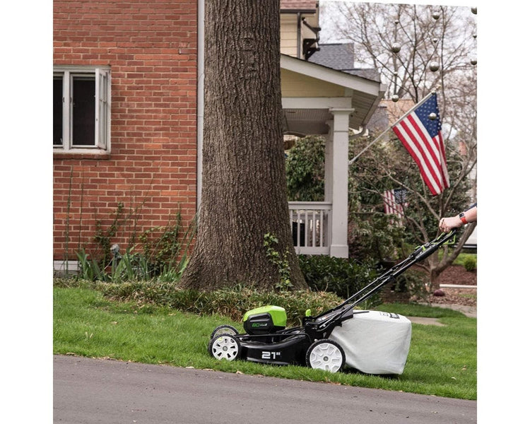 80V Cordless 21'' Self-Propelled Brushless Lawn Mower, Greenworks