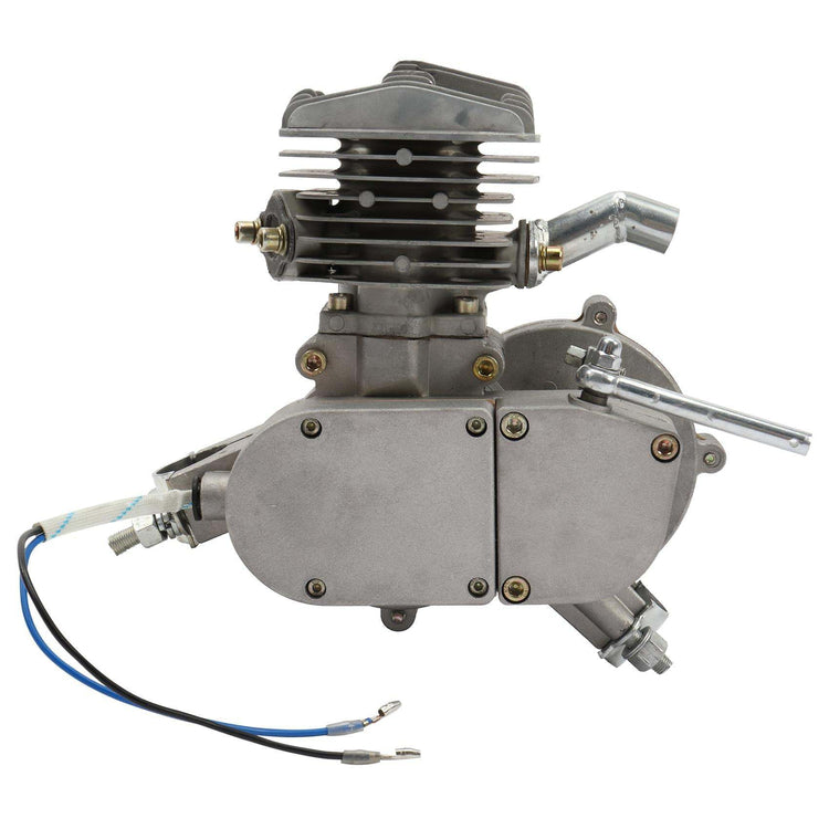 80cc 2-Stroke Engine Bike Motor Kit for 26'' Bicycles, Silver White