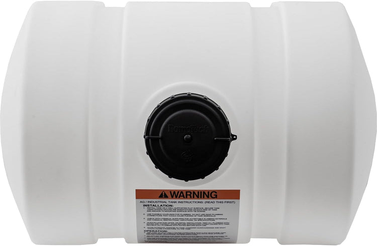 Horizontal Polyethylene Reservoir Water Tank with Legs, 550 Gallon, Made in the Usa, Poly Tank for Water and Non-Flammable Liquids
