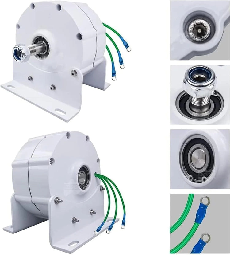 12000W Low RPM Permanent Magnet Generator 12V 24V 48V 120V 220V, Free Energy Gearless Permanent Magnet Generator Motor DIY