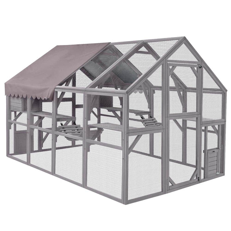 Aivituvin Outdoor Cat Run, Large Cat Enclosure
