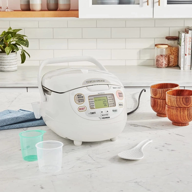Zojirushi, Made in Japan Neuro Fuzzy Rice Cooker, 5.5-Cup, White