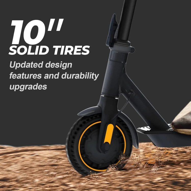 Electric Scooter -500W Motor 10" Solid Tires, up to 18 Miles Long-Range and 19 MPH Portable Folding Commuting Scooter for Adults