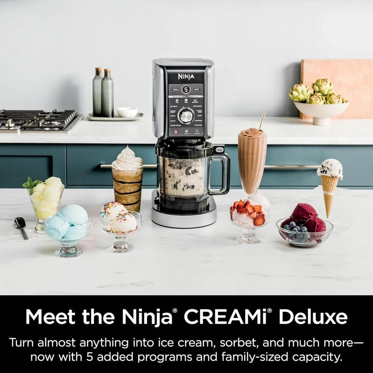 Ninja NC301 Creami Ice Cream Maker, for Gelato, Mix-Ins, Milkshakes, Sorbet, Smoothie Bowls & More, 7 One-Touch Programs