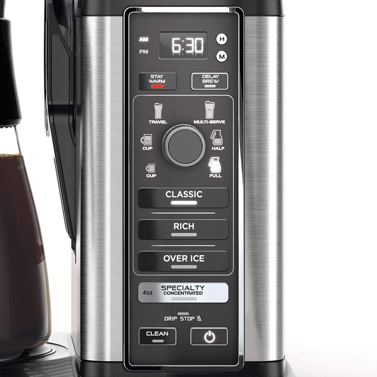 Ninja Specialty Coffee Maker with 50 Oz. Glass Carafe, Black and Stainless Steel Finish