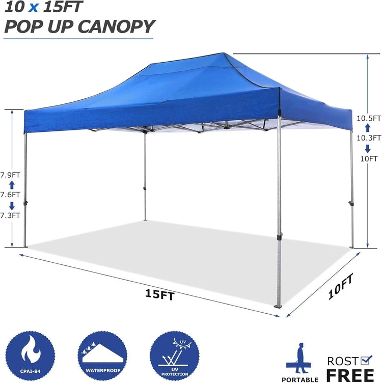 Cobizi 10x20 Heavy Duty Pop up Canopy Tent with 6 Sidewalls Easy up Commercial Outdoor Canopy Wedding Party Tents