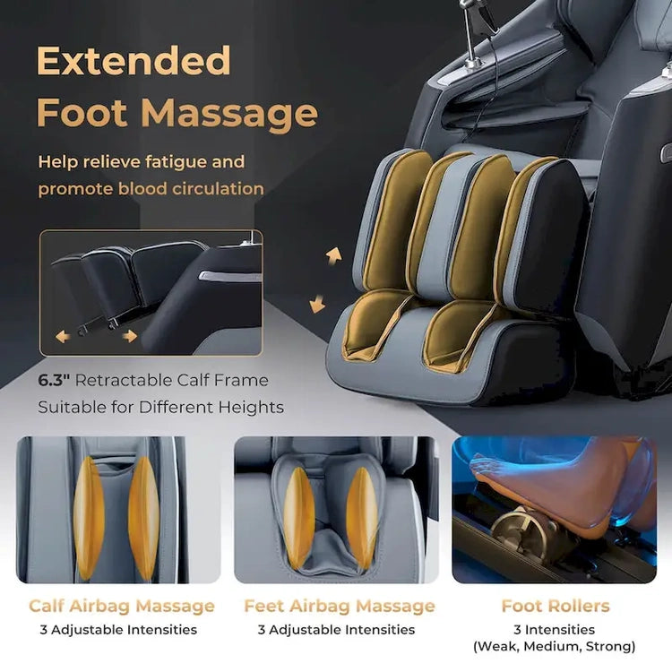 Costway Zero Gravity Sl Track Full Body Massage Chair with Waist