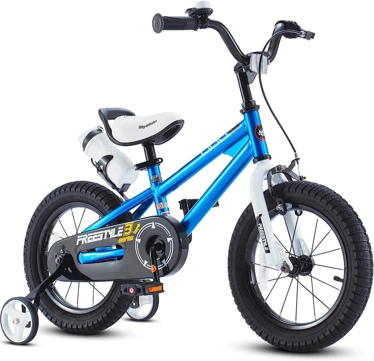Royalbaby Kids Bike Freestyle Bmx Bicycle with Training Wheels Kickstand