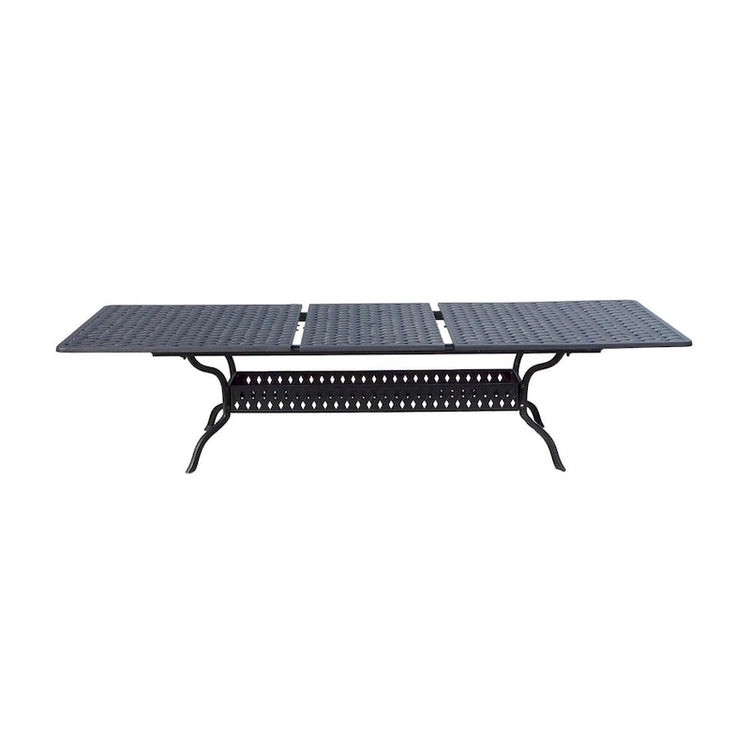 Nassau 11-Piece Patio Dining Set (with 2 Swivel Rockers) and 42 X 92/42 X 120 Rectangular Extension Dining Table