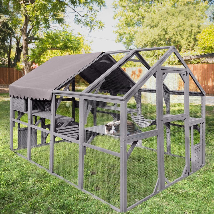 Aivituvin Outdoor Cat Run, Large Cat Enclosure