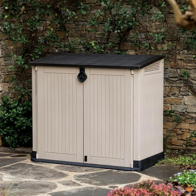 Keter Store-It-Out Midi 30-Cu. Ft. All-Weather Resin Storage Shed, Beige