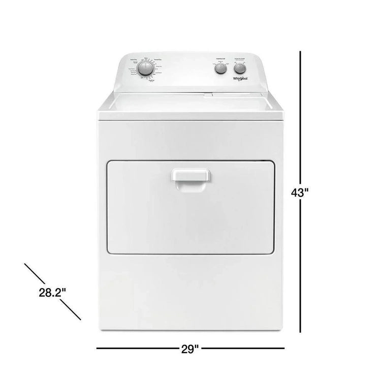 Whirlpool 7.0 Cu. Ft.. Electric Dryer, Autodrytm System, Wrinkle Shieldtm, White