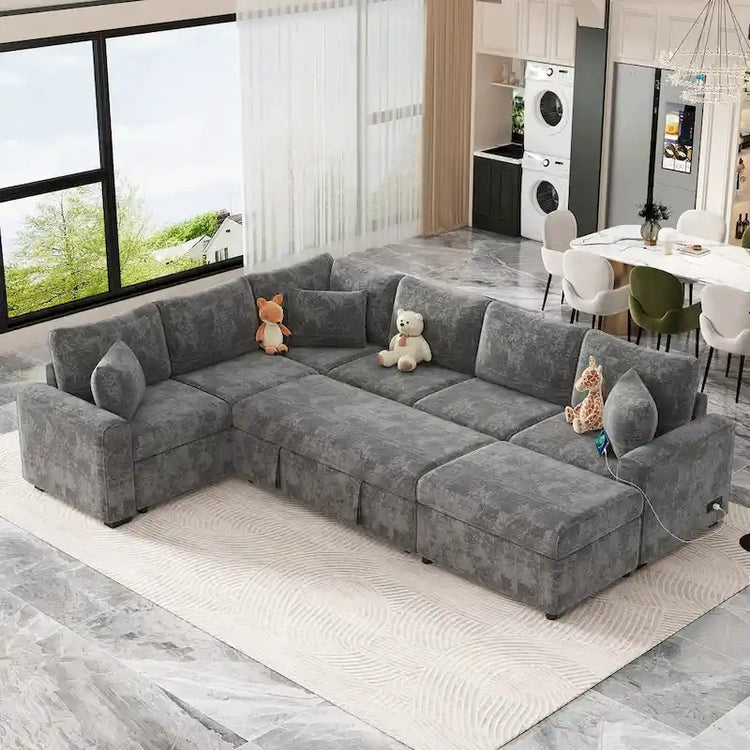 Sectional Sofa Pull-Out Sofa Bed Sleeper