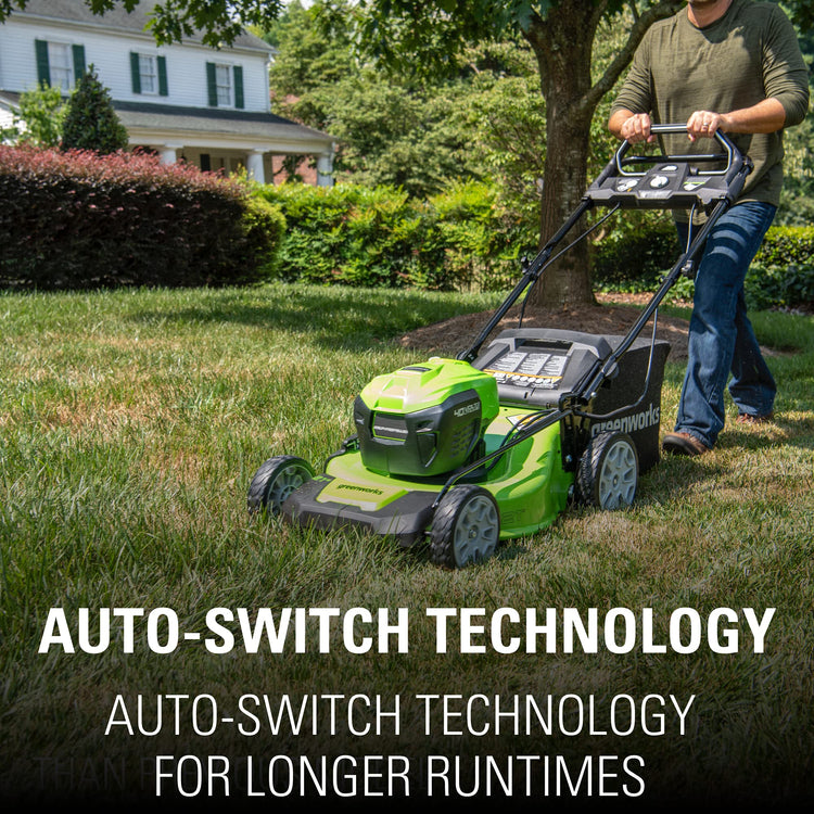 80V Cordless 21'' Self-Propelled Brushless Lawn Mower, Greenworks