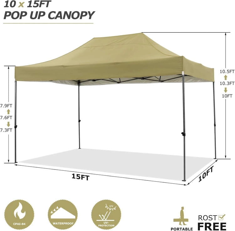 Cobizi 10x20 Heavy Duty Pop up Canopy Tent with 6 Sidewalls Easy up Commercial Outdoor Canopy Wedding Party Tents