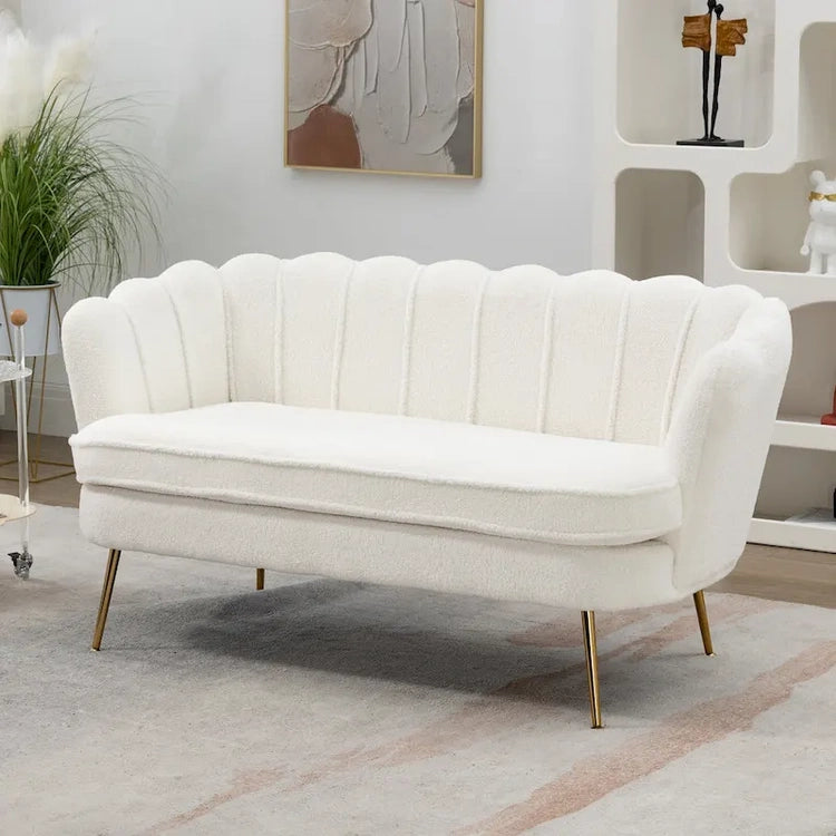 59W Mid-Century Modern Tufted Loveseat Upholstered Sofa
