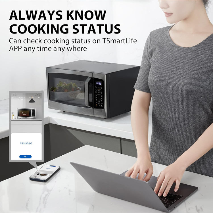 Toshiba 4-in-1 Ml-EC42P(SS) Countertop Microwave Oven, Smart Sensor, Convection, Air Fryer Combo, Mute Function, Position Memory 13.6" Turntable