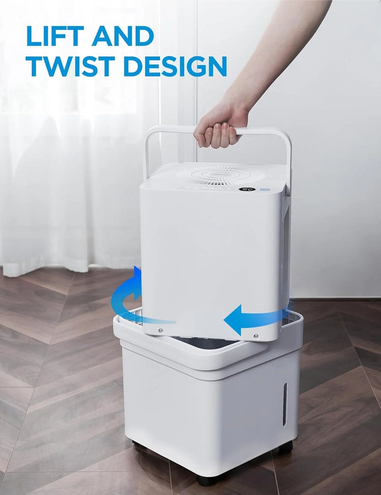 Midea Cube 35 Pint Dehumidifier for Basement and Rooms at Home for up to 3,500 Sq. Ft., Smart Control, Compatible with Alexa (White)