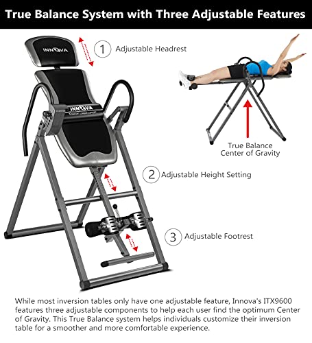 Health and Fitness ITX9600 Heavy Duty Inversion Table, Standard Ankle Holding System