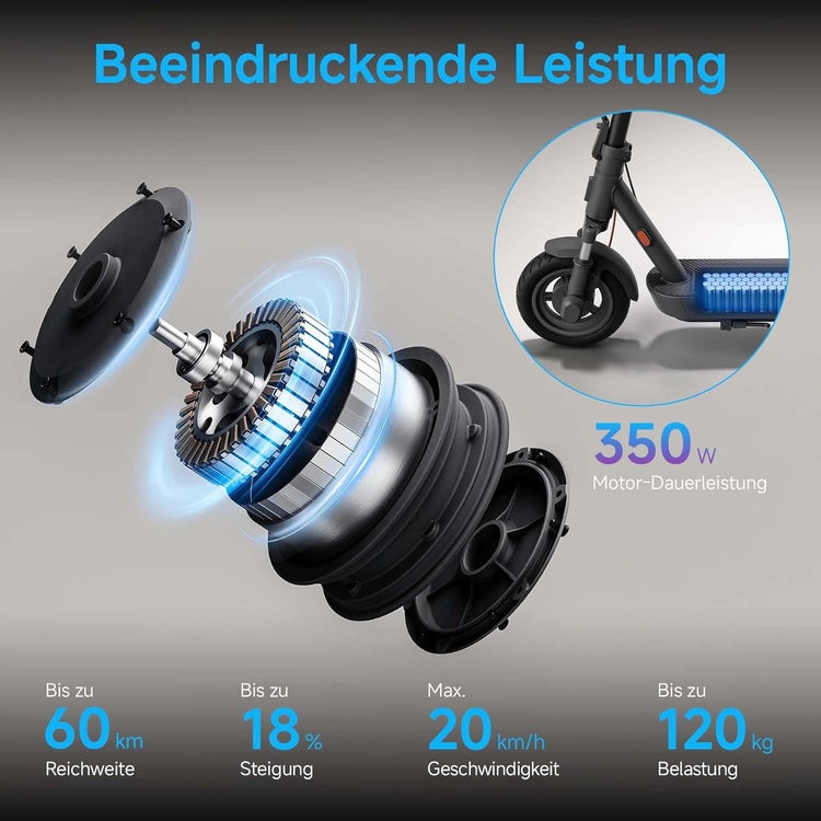 Xiaomi E-Scooter with German Road Legal (Max 20 Km/H, up to 70 Km Range & 25 Percent Incline, Pneumatic Tyres, Dual Brakes, Display, Aluminium Body