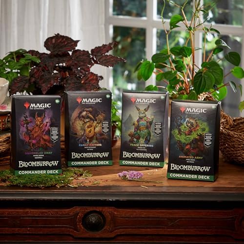 The Gathering Bloomburrow Commander Deck Bundle - Includes All 4 Decks (Animated Army Family Matters Peace Offering and Squirreled Away)