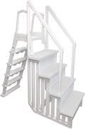 Select Anti-Slip in-Pool Steps, Gray, for Above Ground Swimming Pools, Can Mount to Decks 48" to 54" H, Safety Stairs Capacity up to 300 Lbs