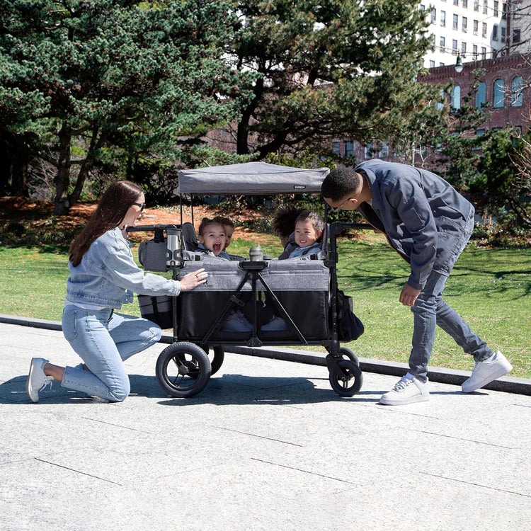 Jeep Wrangler Deluxe 4 Seater Stroller Wagon by Delta Children Quad Stroller Wagon