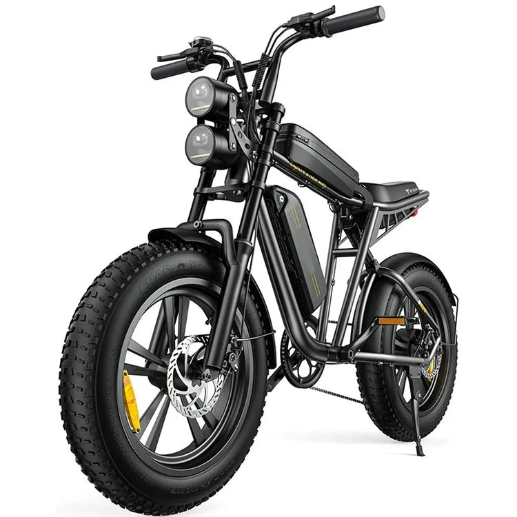 1000W Electric Bike for Adults, Retro-Style, 28mph, 94 Miles Range, 20''x4.0'' Fat Tires, Full Suspension, UL Certified