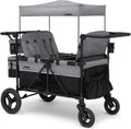 Jeep Wrangler Deluxe 4 Seater Stroller Wagon by Delta Children Quad Stroller Wagon