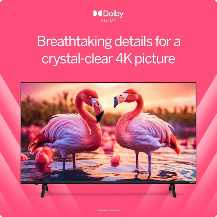 Vizio 50'' 4K Resolution HDR Smart TV, Dolby Vision HDR/HDR10+, Wi-Fi 6