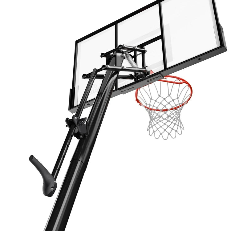 Spalding 54 In. Shatter-Proof Polycarbonate Exacta Heighta Portable Basketball Hoop System