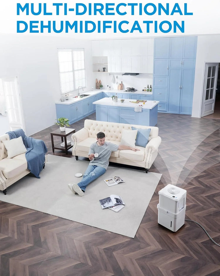 Midea Cube 35 Pint Dehumidifier for Basement and Rooms at Home for up to 3,500 Sq. Ft., Smart Control, Compatible with Alexa (White)