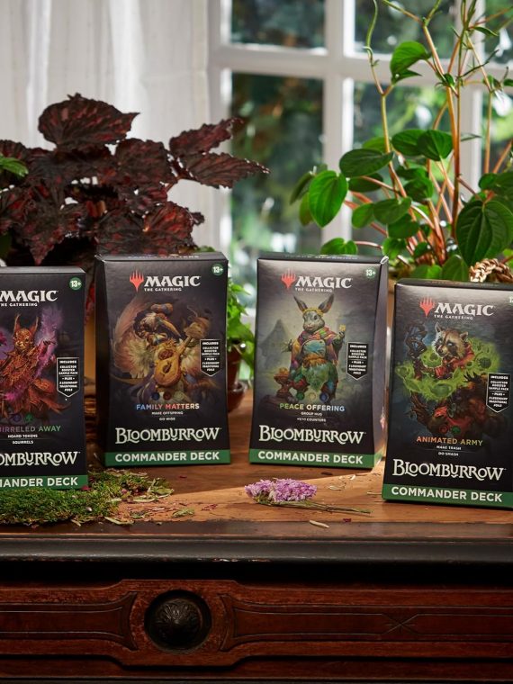 The Gathering Bloomburrow Commander Deck Bundle - Includes All 4 Decks (Animated Army Family Matters Peace Offering and Squirreled Away)