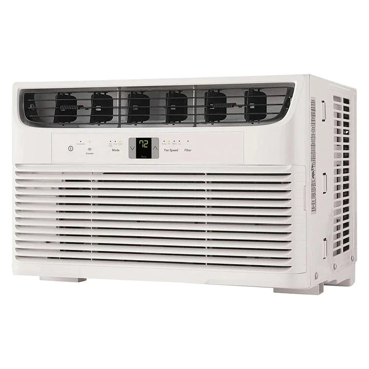 8,000 BTU Window Air Conditioner with Wi-Fi & Remote, Multi-Speed, Eco Mode, White