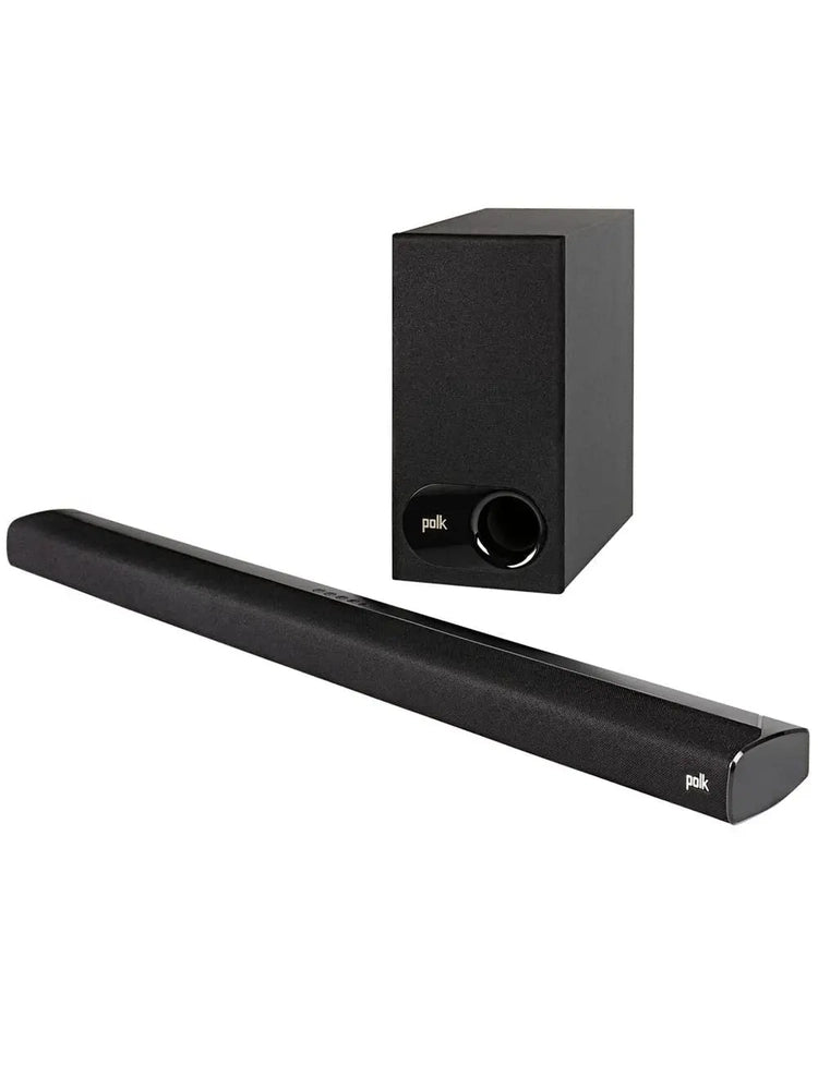 Polk Audio Signa S2 Low Profile TV Sound Bar, with 4K & HD Tvs, Wireless Subwoofer, Includes Hdmi & Optical Cables, Bluetooth Enabled, Black