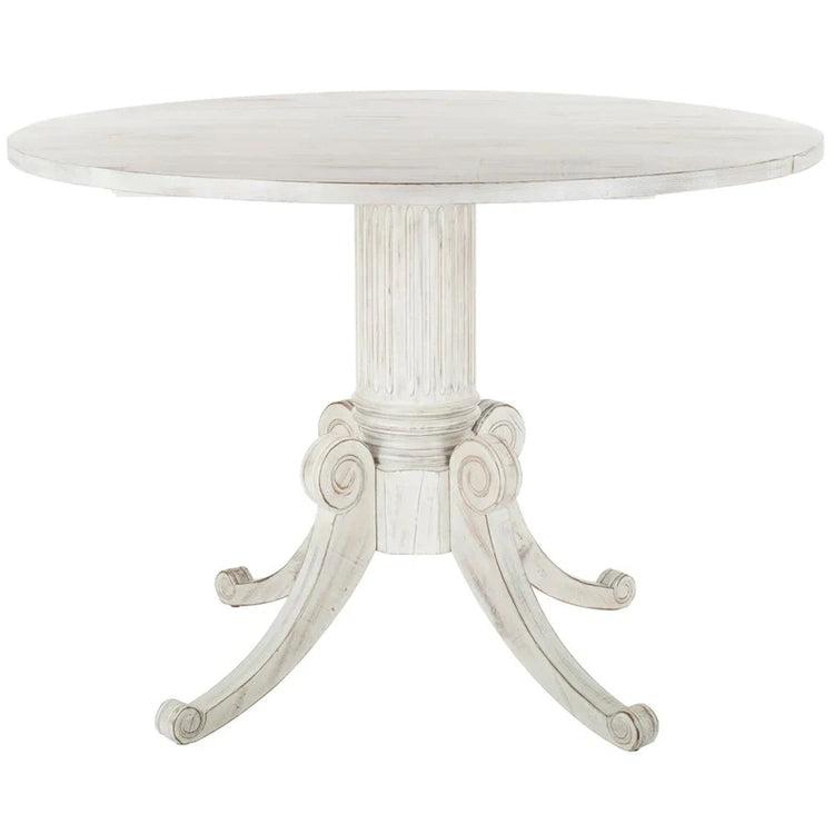 Safavieh Jeane Antique White Drop Leaf Dining Table - 43 W X 43 D X 31 H - 43Wx43Dx31H