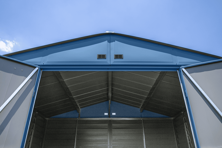 Select Steel Storage Shed, 10x14, Blue Grey