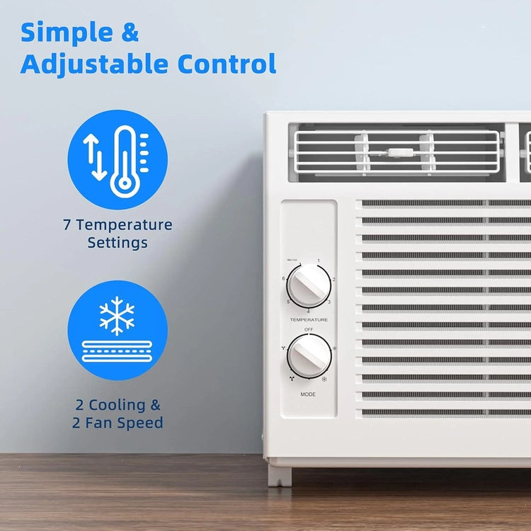 Antarctic Star 12,000 BTU U-Shaped Window Air Conditioner Unit Cools up to 550 Sq.Ft. with 6 Modes 24H Timer, Window AC Units
