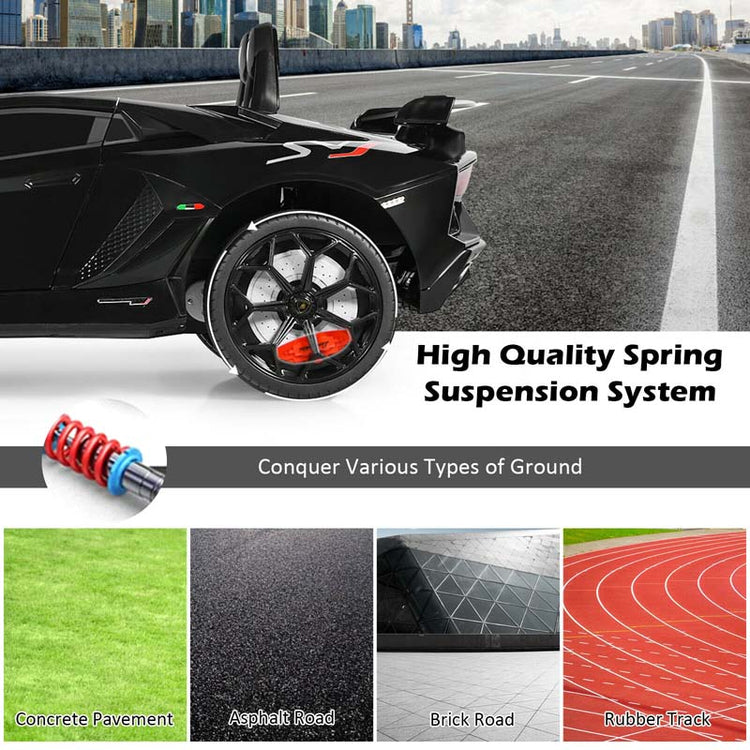Licensed Lamborghini Svj Kids Ride-on Car, 12V Battery Powered Sports Car Toy with Trunk & Remote