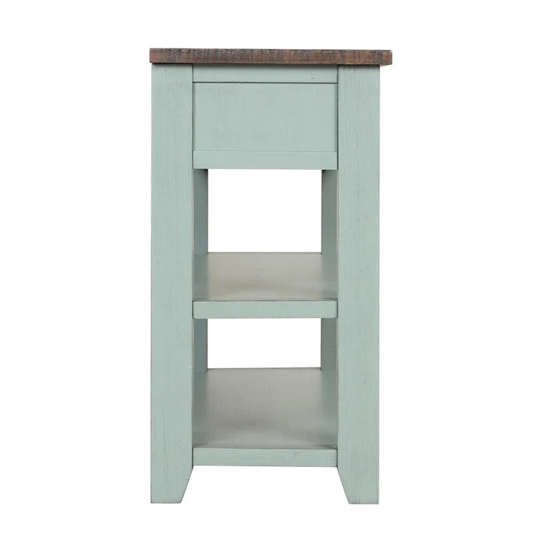 Wood Console Table with 3 Storage Drawers and 2 Shelves