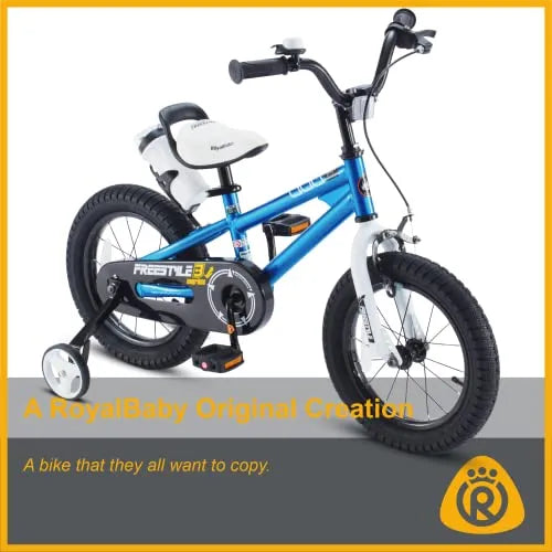 Royalbaby Kids Bike Freestyle Bmx Bicycle with Training Wheels Kickstand