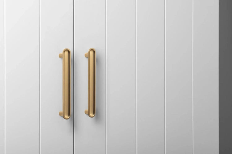 Stockholm Universal Storage Cupboard - Vj Panel - Deco Gold Handle