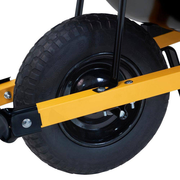 True Temper R6STFFEC 6 Cu. Ft.. Barrow in a Box Steel Wheelbarrow with Never Flat Tire and Steel Handles