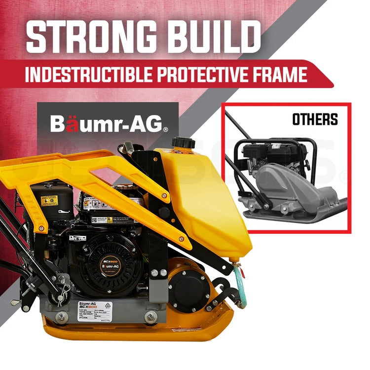 Baumr-Ag 111kg 400x545mm 7.0HP Plate Compactor, Sprinkler System (Bcx-800)