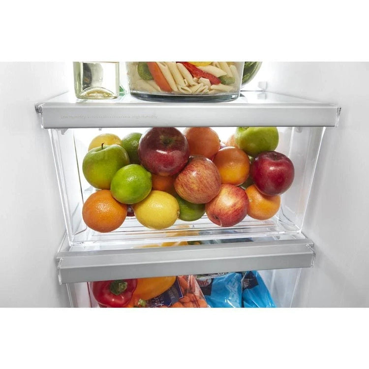 36-Inch Wide Side-by-Side Refrigerator - 24 Cu. Ft.. Stainless Steel